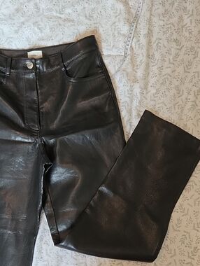 Wilfred Black Faux Leather Pants